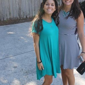 Teal/ bluegreen soft t shirt dress